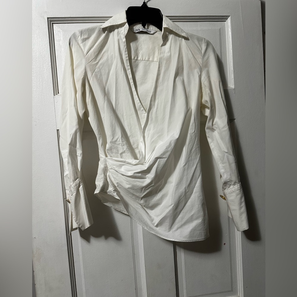 Zara white blouse